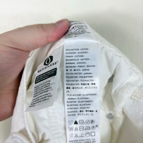 Levi's Premium Denim White High Waisted Ribcage Straight Ankle Jeans - Picture 12 of 12